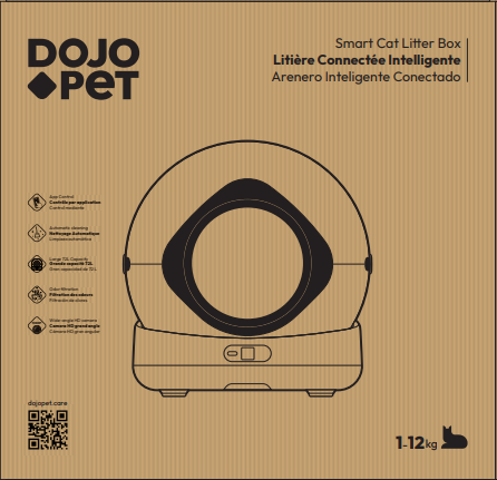 Emballage de la litière connectée SmartClean Dojopet