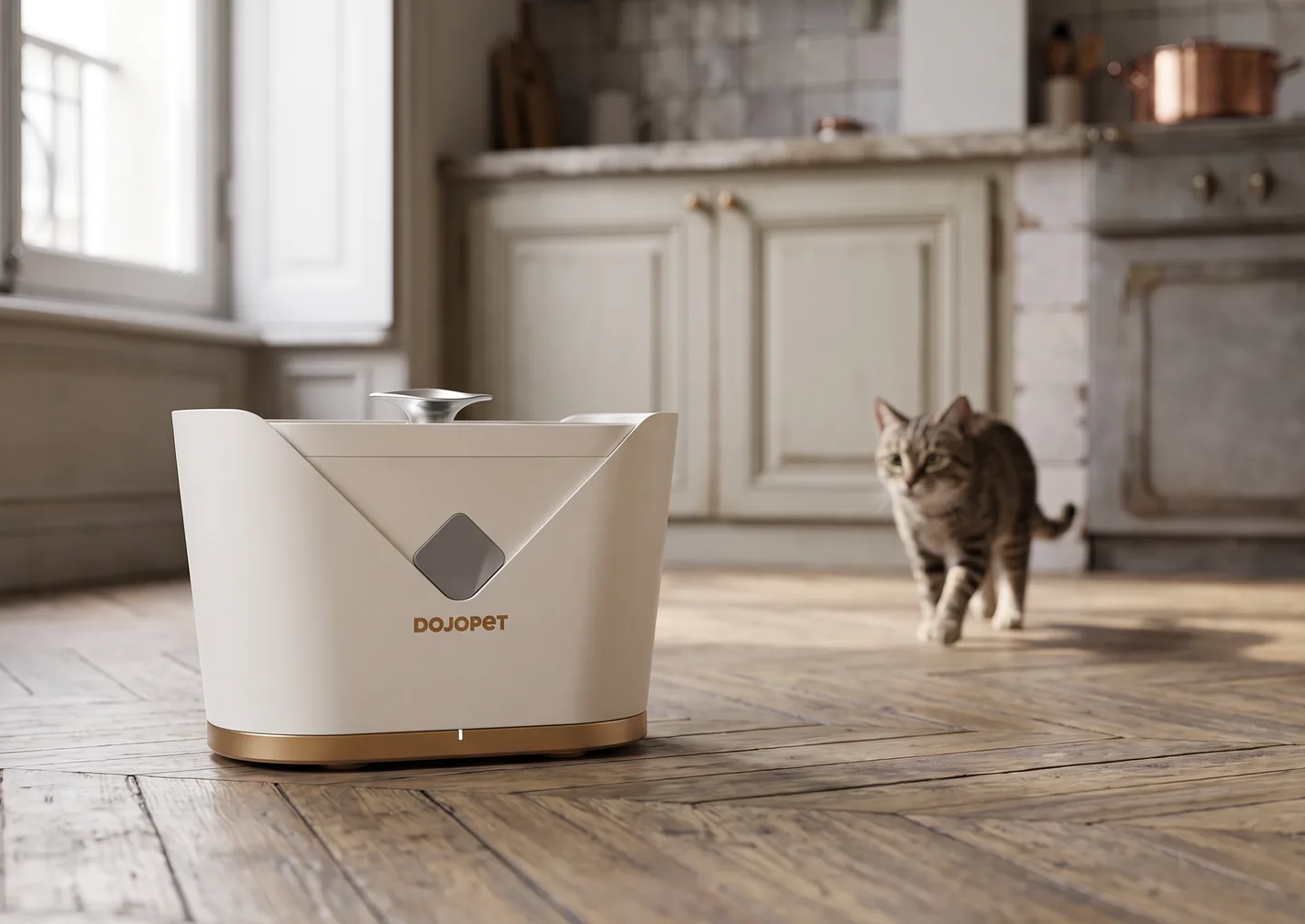 La fontaine HydraFlow installée dans une cuisine